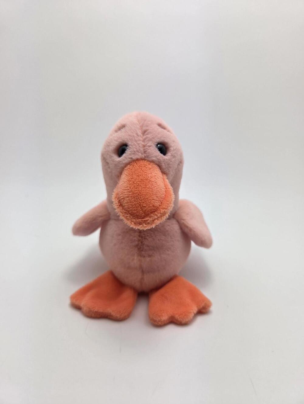 Ty Beanie Baby Quackers Jax the Orange Duck No Hang Tag (6 inch)